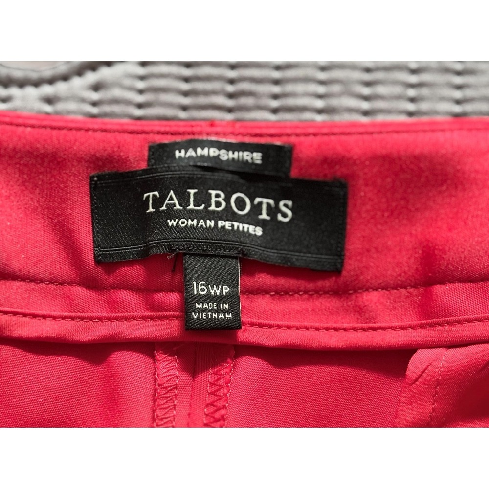 Talbots Hampshire Women's Petite 16WP Red Straight Leg Ankle Pants‎ EUC - Picture 6 of 8